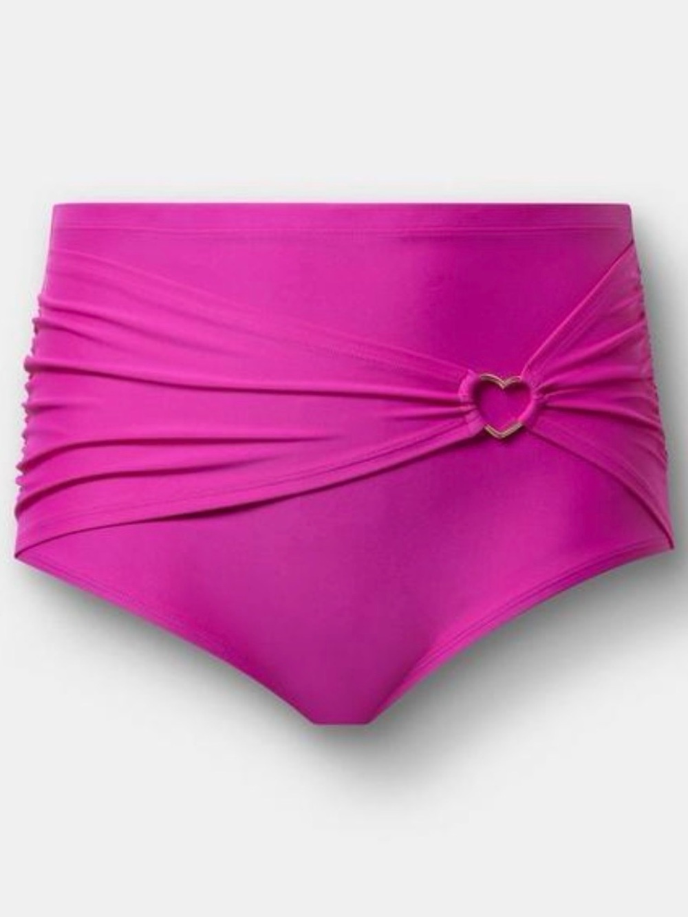 NWT Torrid ruched swim bottom with heart ring detail, Torrid size 3, 3X